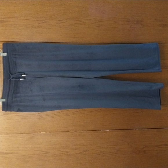 JUICY COUTURE RHINESTONE BLUE VELOUR LOUNGE SET size XL - Picture 8 of 9